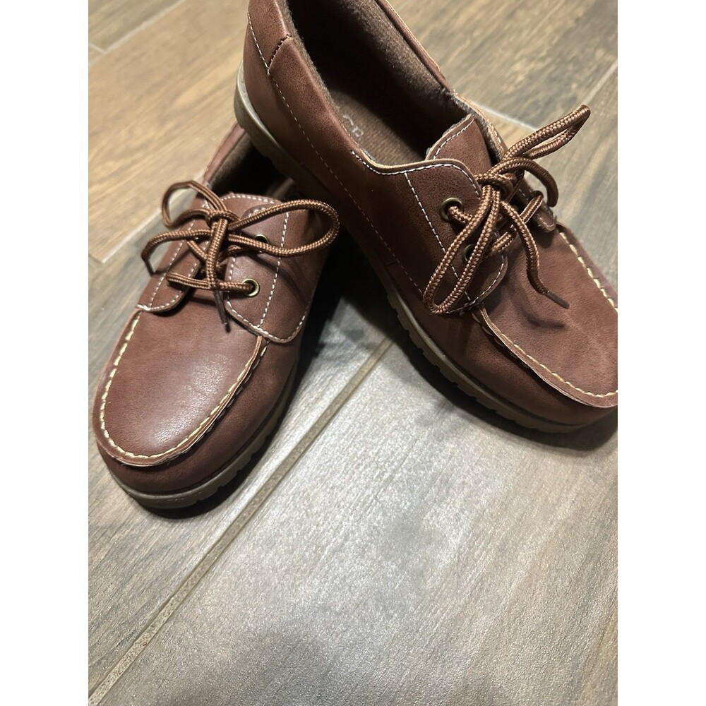 The Children's Place Boys' Loafers, Brown Faux Leather, Size 4